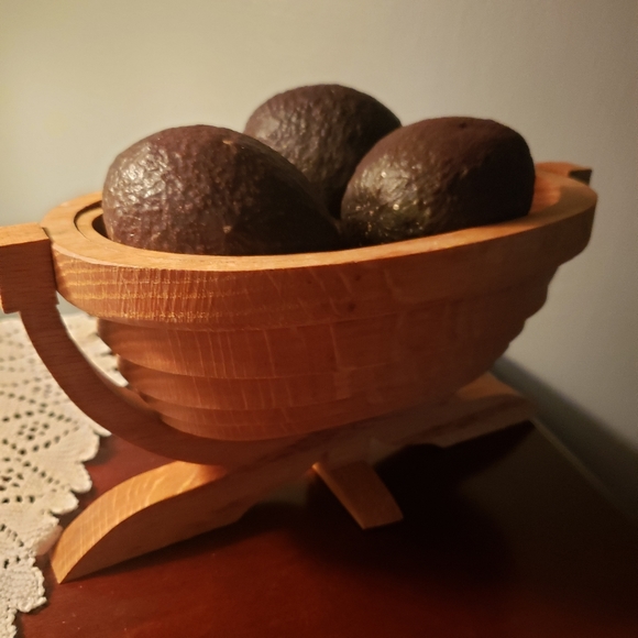 Wooden Collapsible Fruit/Vegetable Basket - Picture 1 of 8